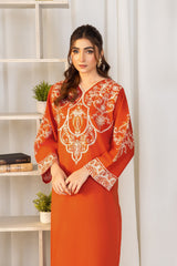 Tiraz Stitched 2 Piece Summer Suit-Shahmira