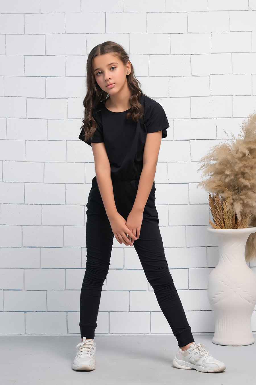 Sprinkles Stitched 2 Piece Summer Co Ord Sets Kids Collection'2025-Black 2Pcs Cord Set with Short Sleeves Shirt and Trouser