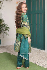Bahar E Eid By Shanzey Stitched 3 Piece Shimmered Cambric Suit-SHK-5205-Green