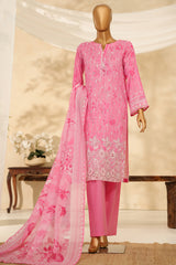 HZ Stitched 3 Piece Chikankari Cambric Collection'2025-LPK-3P-523