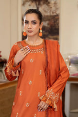 Summer Scent By Nine Needles Stitched 3 Piece Summer Collection'2025-Sunset Citrus-NP-07