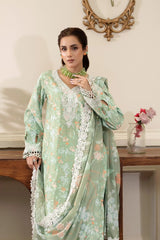 Summer Scent By Nine Needles Stitched 3 Piece Summer Collection'2025-Mint Blossom-NP-04