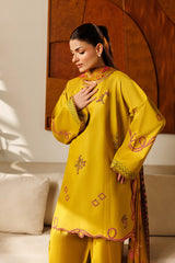 Mistfall By Panache Apparel Stitched 2-3 Piece Emb Cotton Ramadan Edit Suit-Rosette
