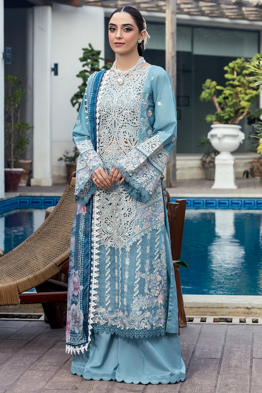 Motifz Unstitched 3 Piece Premium Emb Lawn Drop-01 Collection'2025-5301-Elayne