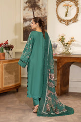 Summer Scent By Nine Needles Stitched 3 Piece Summer Collection'2025-Emerald Dream-NP-09