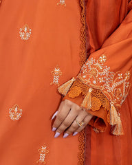 Summer Scent By Nine Needles Stitched 3 Piece Summer Collection'2025-Sunset Citrus-NP-07