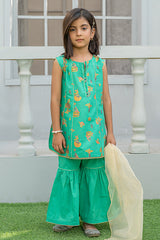 Mahroo 3 Piece Suit Table Print Cotton Lawn Festive wear K-TP-020