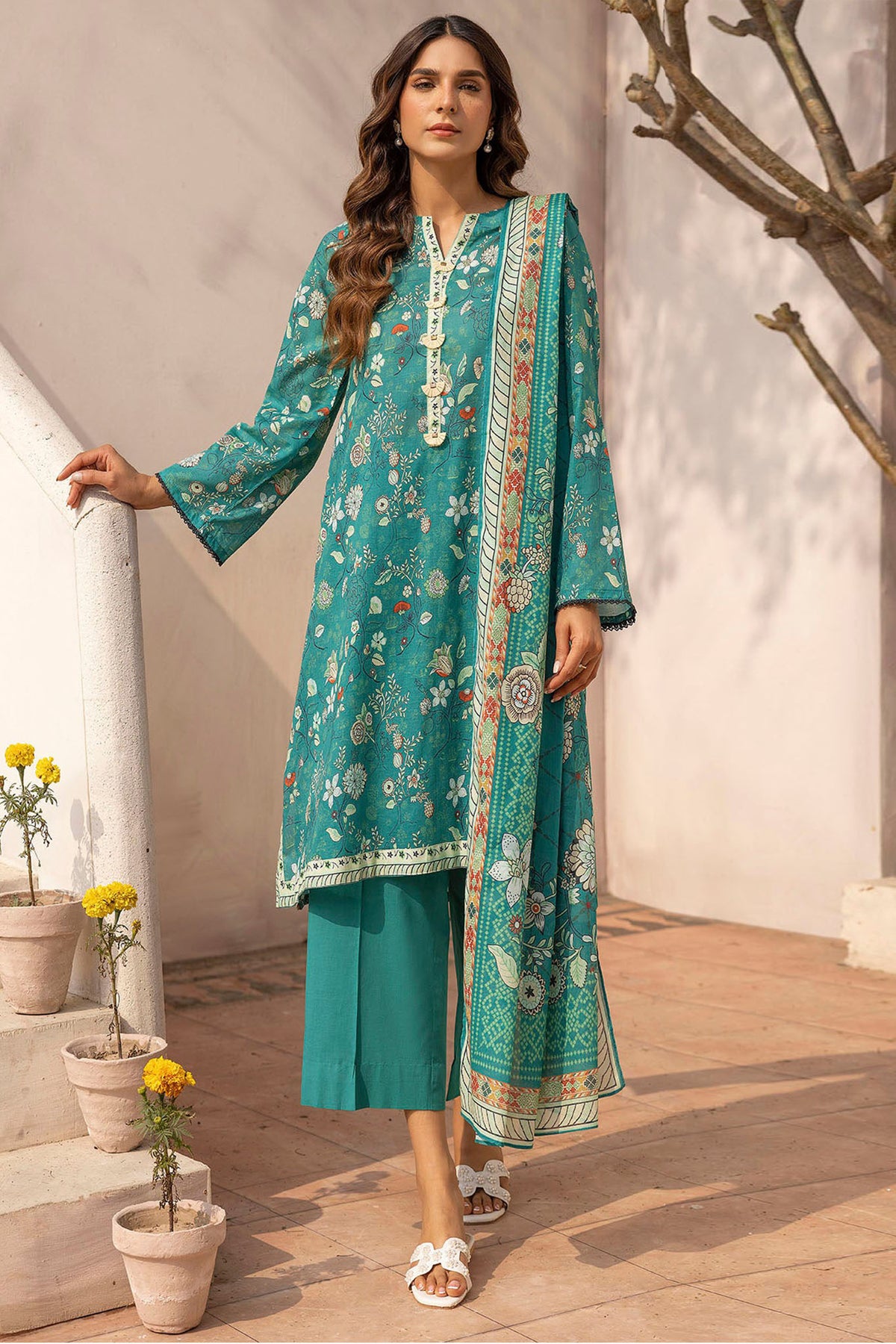 Rang By Motifz Unstitched 3 Piece Digital Printed Lawn Collection'2025-5437-Zoe