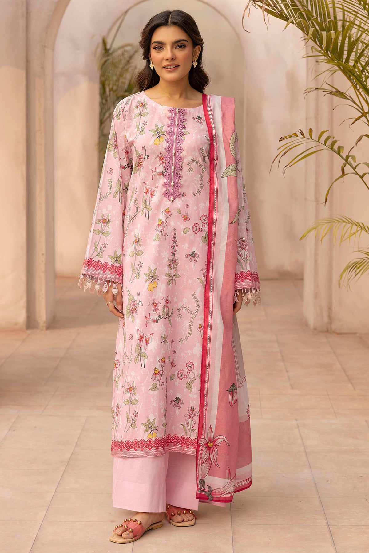 Rang By Motifz Unstitched 3 Piece Digital Printed Lawn Collection'2025-5438-Ruby