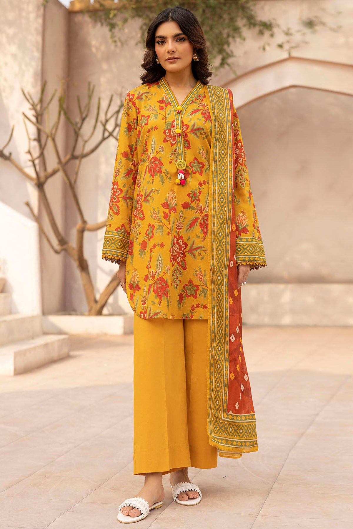 Rang By Motifz Unstitched 3 Piece Digital Printed Lawn Collection'2025-5442-Reena