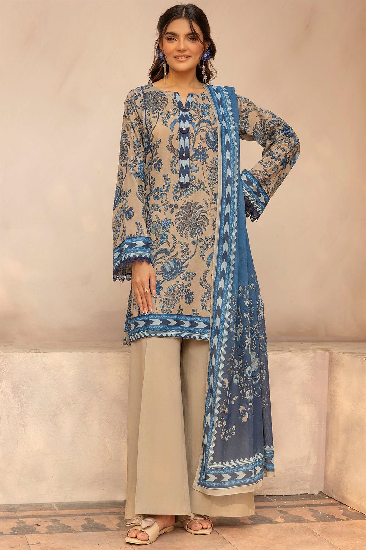 Rang By Motifz Unstitched 3 Piece Digital Printed Lawn Collection'2025-5449-Raha