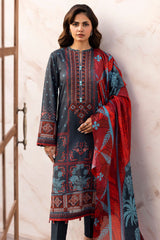 Umang By Motifz Unstitched 3 Piece Digital Printed Emb Lawn Collection'2025-5465-EWA