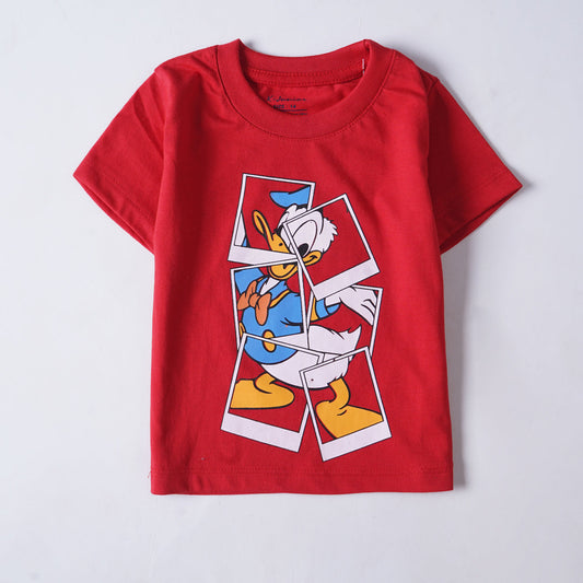 Kjunction Boys Half Sleeves-Printed T-Shirt (Donald)