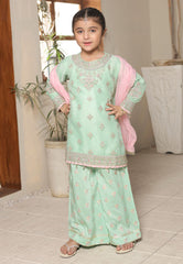 Gota Kinari By Shanzey Stitched 3 Piece Kids Festive Formals Collection'2026--SHK-5502-Mint