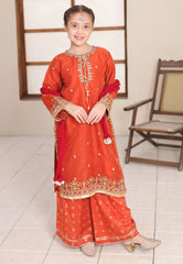 Gota Kinari By Shanzey Stitched 3 Piece Kids Festive Formals Collection'2026-SHK-5505-Rust