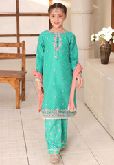 Gota Kinari By Shanzey Stitched 3 Piece Kids Festive Formals Collection'2026-SHK-5506-Sea Green