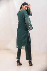 Silcot Stitched Summer Collection'2025-Elite Rich Emerald Embroidered outfit