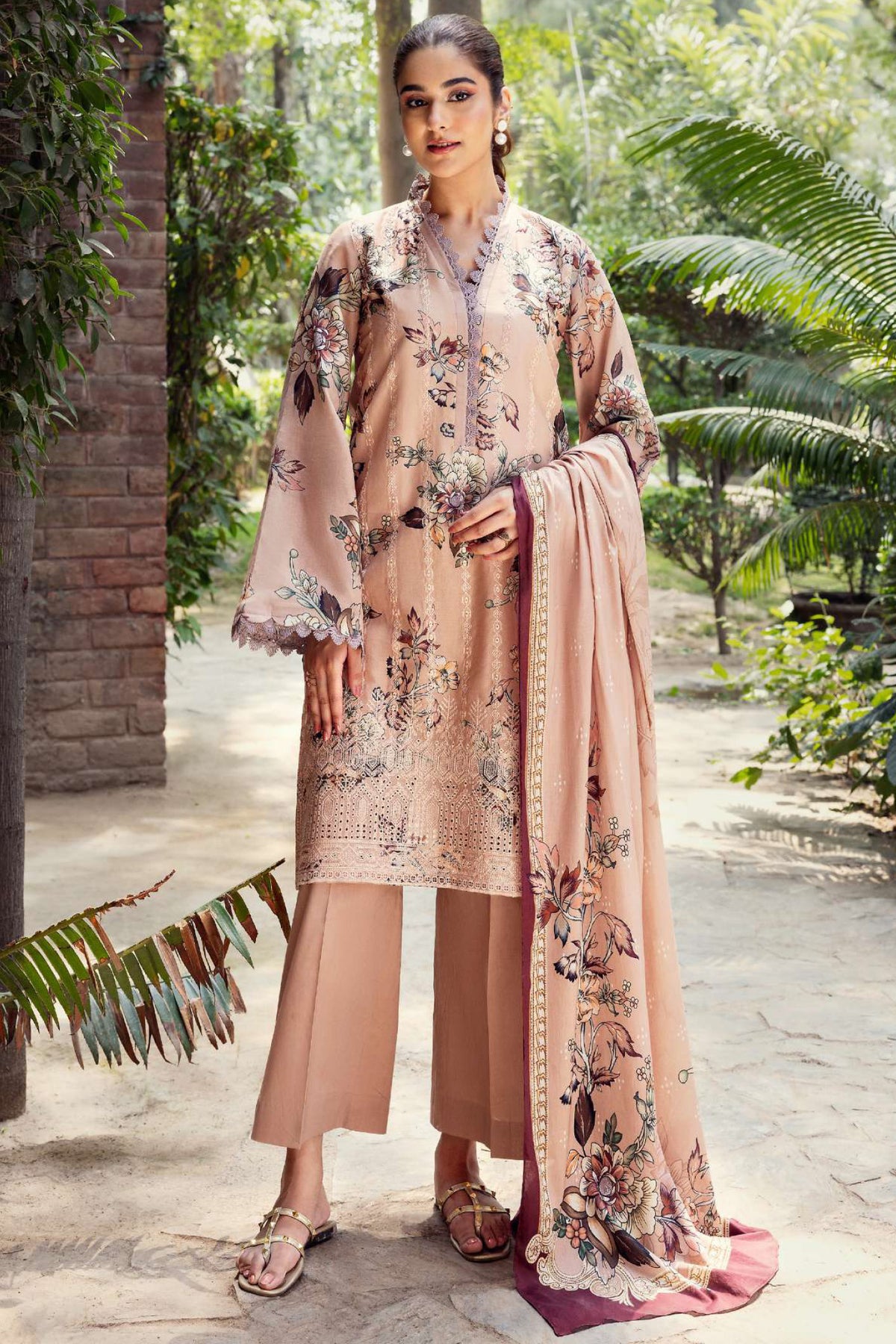 Umang By Motifz Unstitched 3 Piece Digital Printed Emb Lawn 3 Collection'2025-5573-Ezra