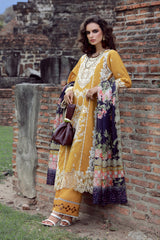 Gulmina Unstitched 3 Piece Luxury Lawn Vol-02 Suit-Topaz Sun