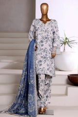 Malika By Sada Bahar Stitched 3 Piece Viscose With Farshi Shalwar Vol-02 Collection'2025-MVF-561-Skin