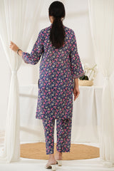 Aizal Stitched Embroidered Co Ords Collection'2025-ACO-562-Blue
