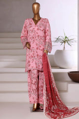 Malika By Sada Bahar Stitched 3 Piece Viscose With Farshi Shalwar Vol-02 Collection'2025-MVF-562-Pink