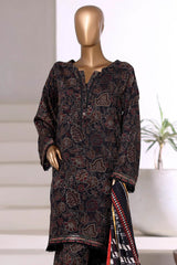 Malika By Sada Bahar Stitched 3 Piece Viscose With Farshi Shalwar Vol-02 Collection'2025-MVF-562-Black