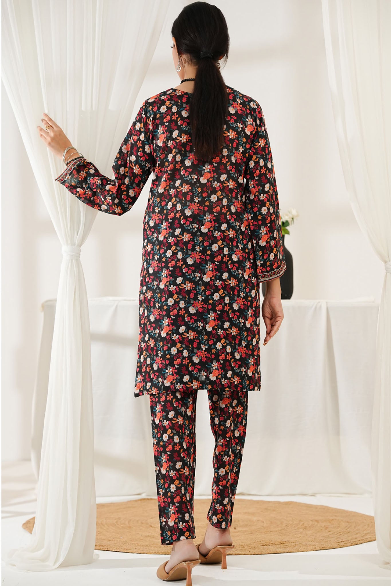 Aizal Stitched Embroidered Co Ords Collection'2025-ACO-566-Black