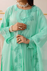Mahveen By Pak Fabrics Stitched 3 Piece Chikankari Slub Lawn Collection'2025-CL-574