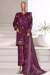 Malika By Sada Bahar Stitched 3 Piece Khaddar Vol-02 Collection'2025-MK-5759-Purple