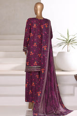 Malika By Sada Bahar Stitched 3 Piece Khaddar Vol-02 Collection'2025-MK-5759-Purple