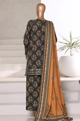 Malika By Sada Bahar Stitched 3 Piece Cutwork Khaddar Vol-01 Collection'2025-5761-Dark Green