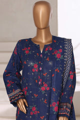 Malika By Sada Bahar Stitched 3 Piece Cutwork Khaddar Vol-01 Collection'2025-5765-Navy Blue