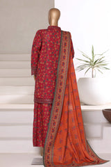 Malika By Sada Bahar Stitched 3 Piece Cutwork Khaddar Vol-01 Collection'2025-5771-Maroon