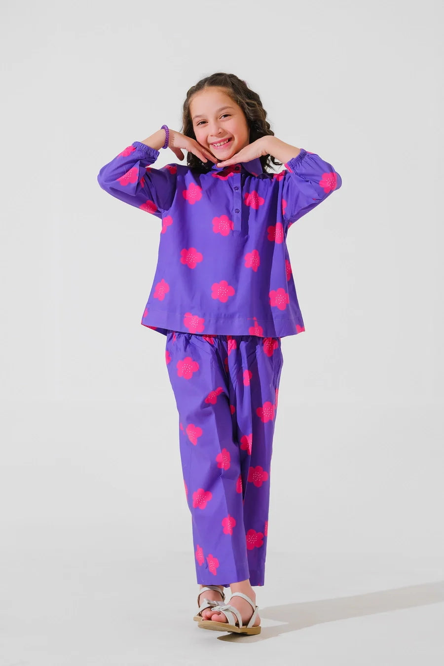 Dhaga Stitched 2 Piece Premium Cambric Kids Collection'2025-Bubblegum