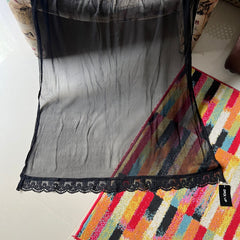 Deck Up Chiffon Dupatta - Black - D#8