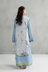 Panache Apparel-Stitched Summer Kaftan-Blue Whisper