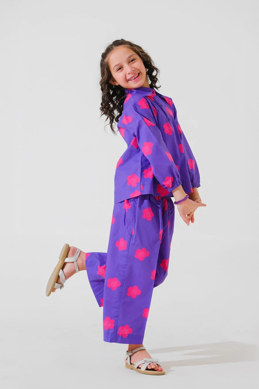 Dhaga Stitched 2 Piece Premium Cambric Kids Collection'2025-Bubblegum