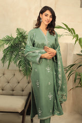 Najia Zia Unstitched 3 Piece Emb Lawn Collection'2025-Calm