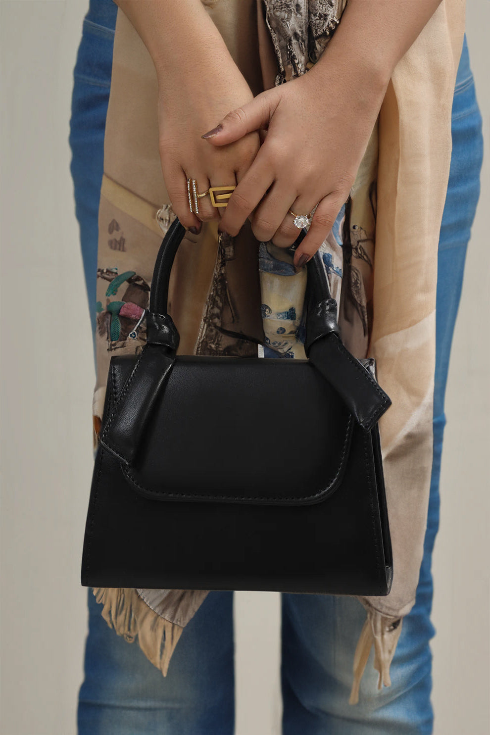 Fineur - Handbag Fineur Mini Prism  - Black