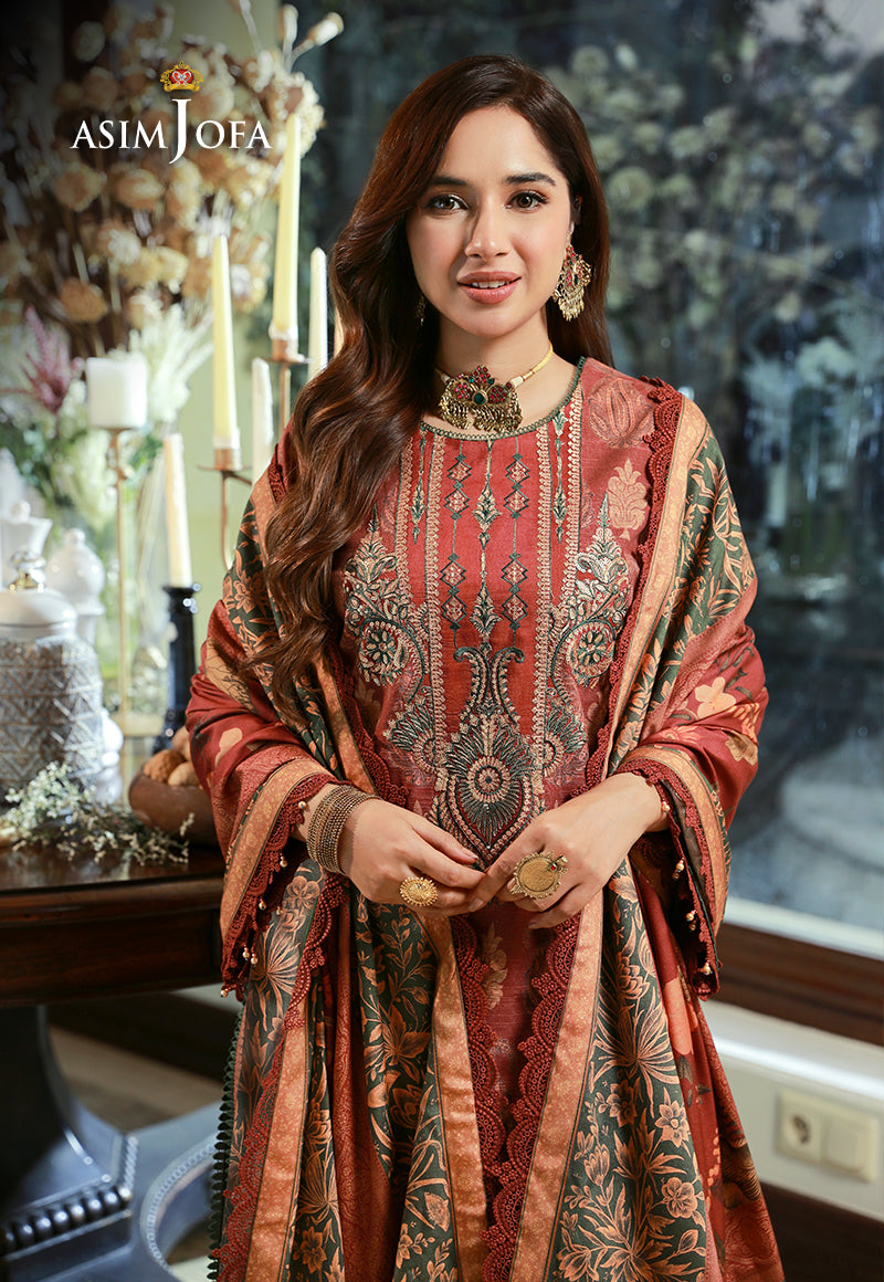 Asim Jofa Aira & Asra Pret Ajawp-05 Embroidered Karandi Stitched 3 Pcs