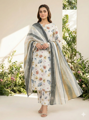 Dr Haris Unstitched 3 Piece Printed  Lawn Vol-03 Suit-DRP-025