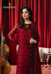 Asim Jofa Premium Festive Ajpf-07 Embroidered Chiffon 3 Pcs