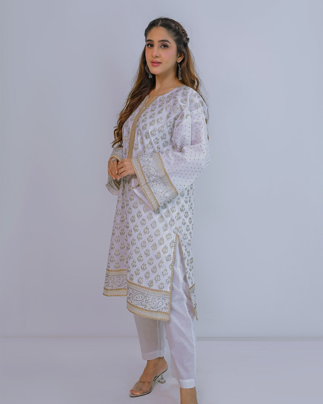 Ayla Studio Stitched Luxury Collection'2025-Asbp-105 Dobby Spring 2Pcs