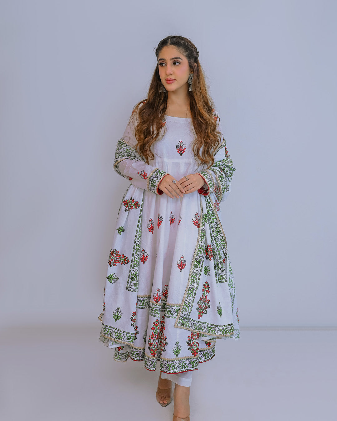 Ayla Studio Stitched Luxury Collection'2025-Asbp- 101 Dobby Spring 3Pcs