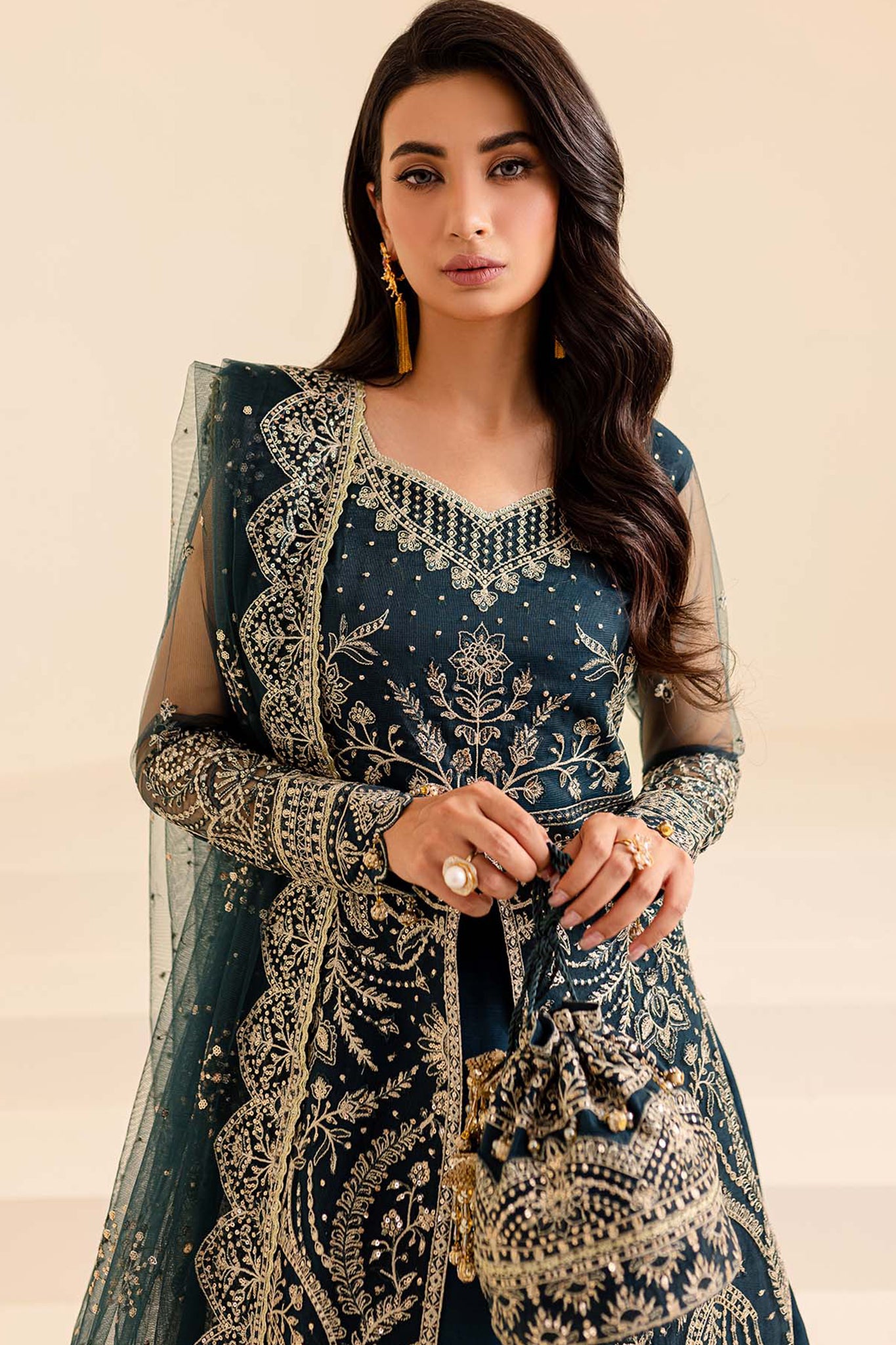 Lumiere By Farasha Unstitched 3 Piece Festive Formals Collection'2024-03-Petal Dream