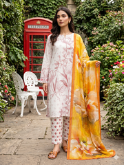 Dr Print 17 By Dr Haris Unstitched 3 Piece Lawn Suit-DPR-0161