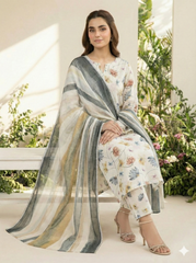 Dr Haris Unstitched 3 Piece Printed  Lawn Vol-03 Suit-DRP-025