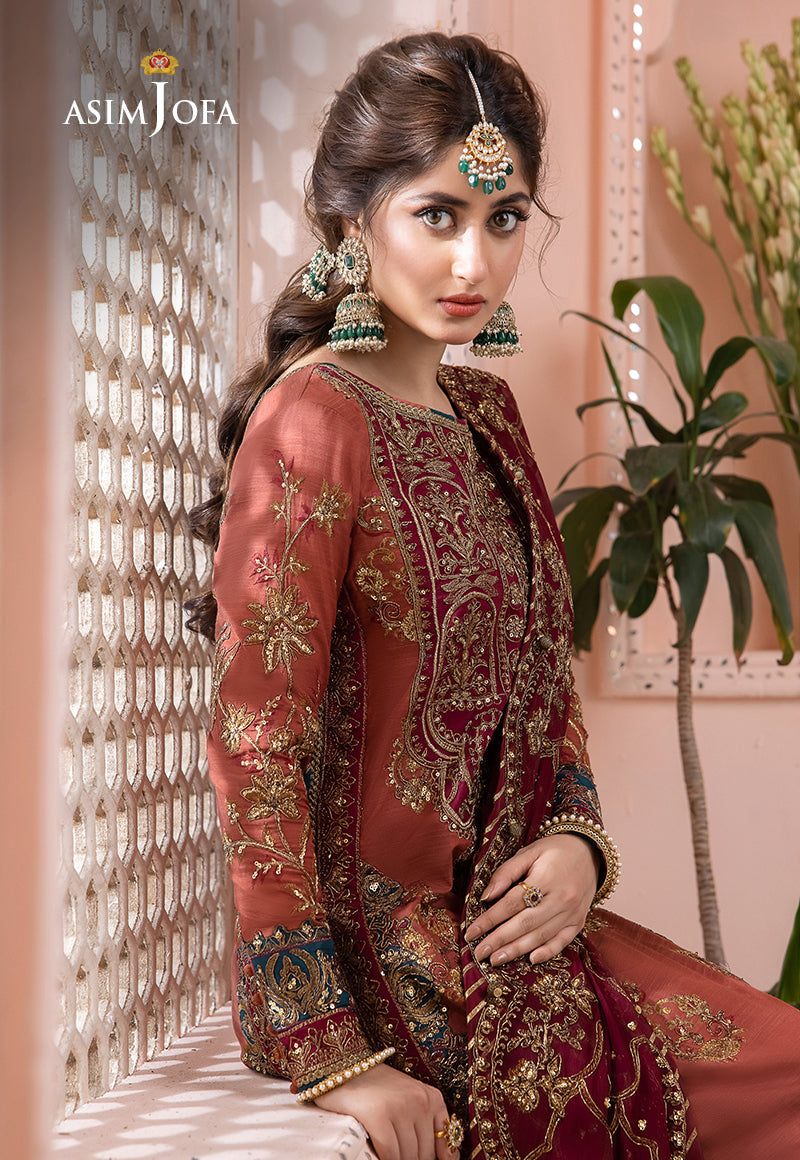 Asim Jofa Chandni '23 Ajcc-01 Designers Stitched Embroidered Raw Silk 3 Pcs