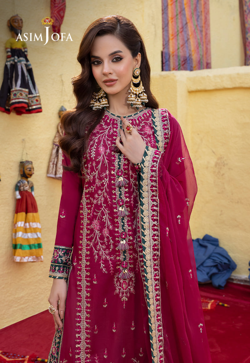 Asim Jofa Abresham '23 Ajab-12 Embroidered Lawn Silk 3 Pcs